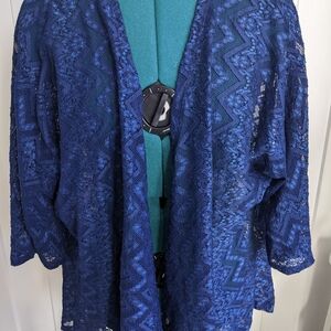 LuLaRoe Navy Lace Cardigan